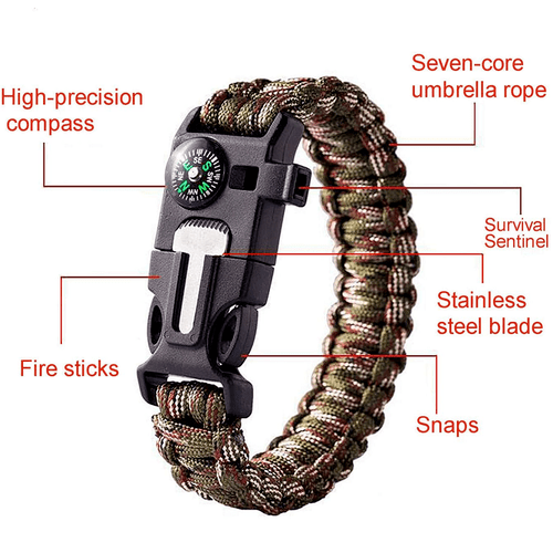2Pcs Military Survival Bracelet
